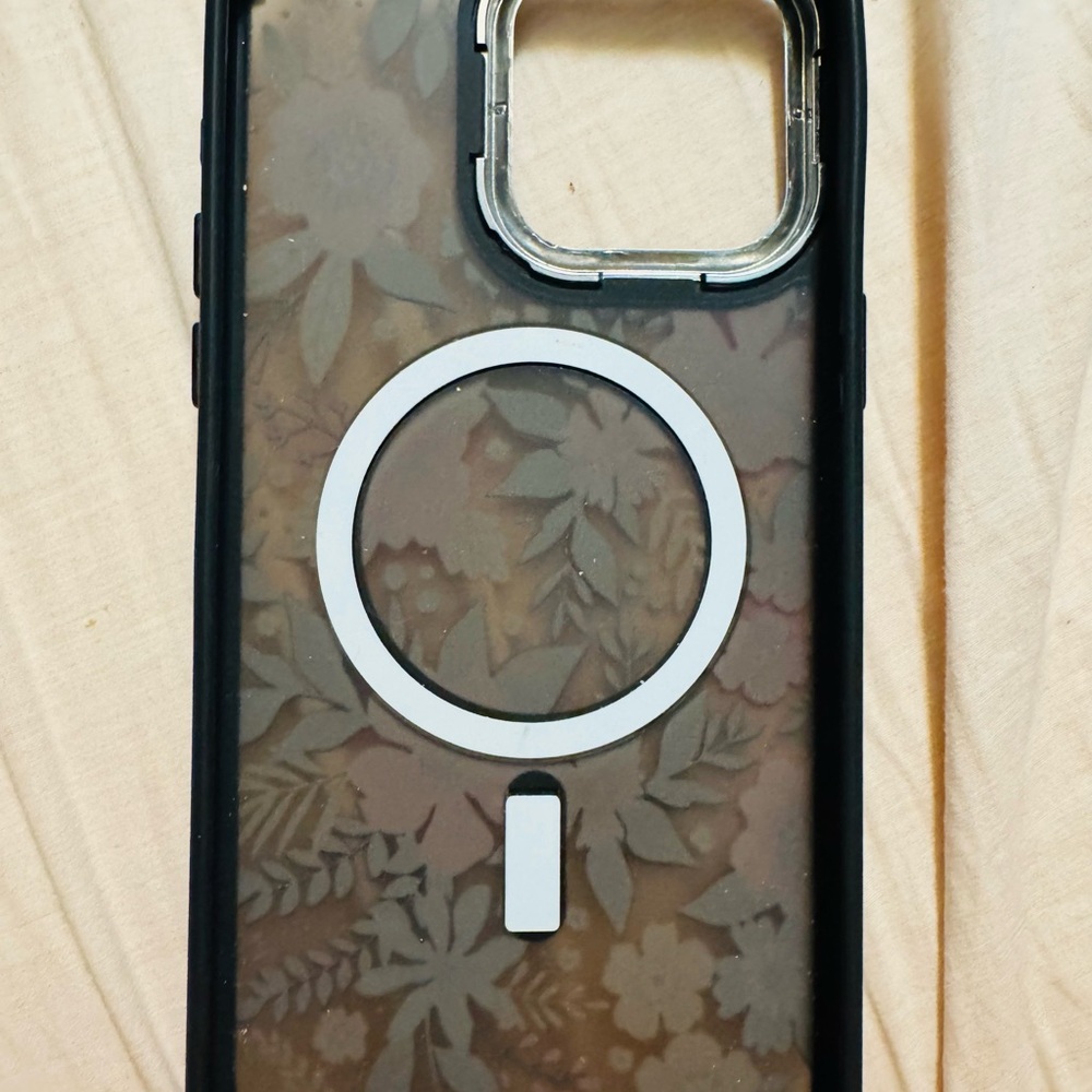 Floral Pattern Phone Case - Black - Picture 2 of 2